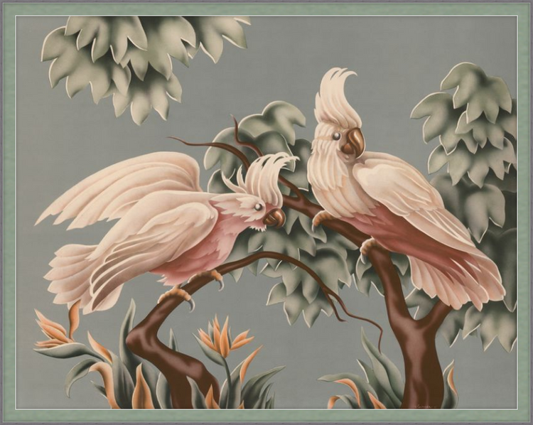 Custom Framed Turner White Cockatoos | Premium Giclee Print | Vintage Bird Lithograph