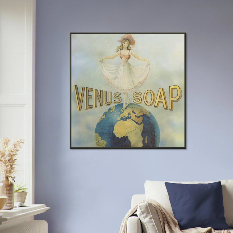 Venus Soap | Metal Framed Poster | Vintage Advertising Art