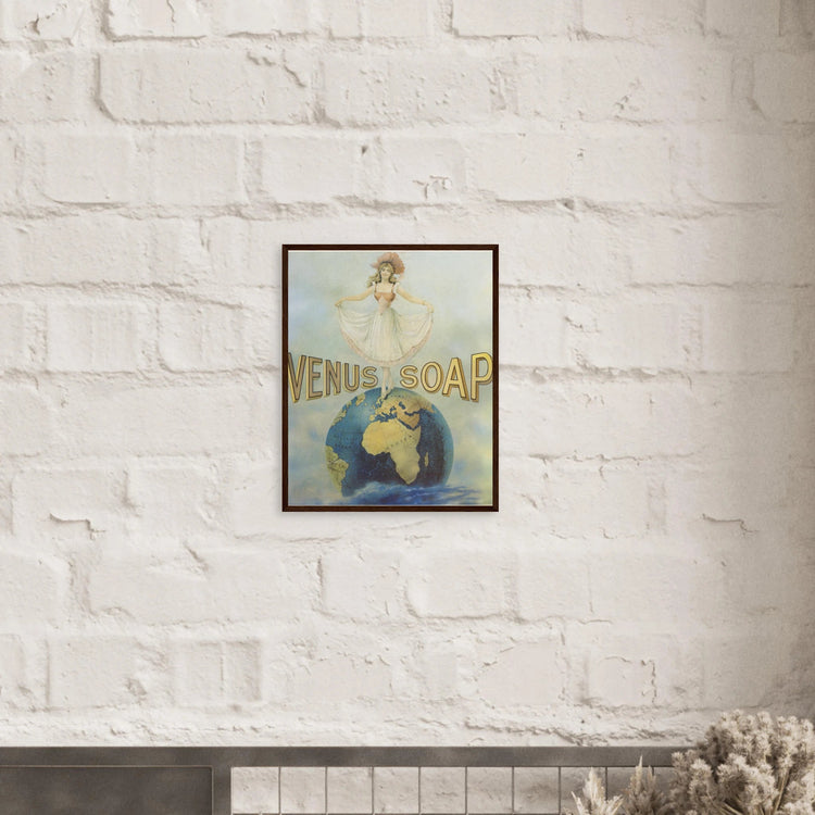 Venus Soap | Wooden Framed Poster | Vintage Advertising Art