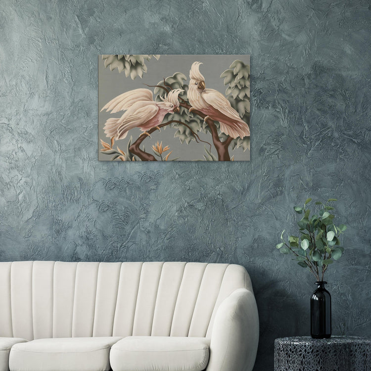 Turner White Cockatoos Wrap-Around Canvas Print | Vintage Tropical Bird Wall Art