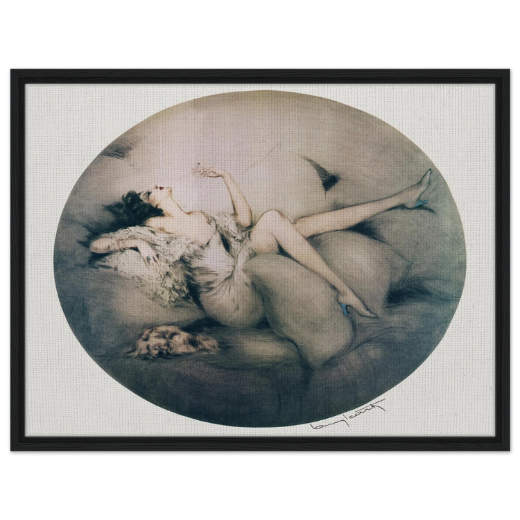 Cigarette Memories by Louis Icart | Framed Canvas Print | Art Deco Wall Art