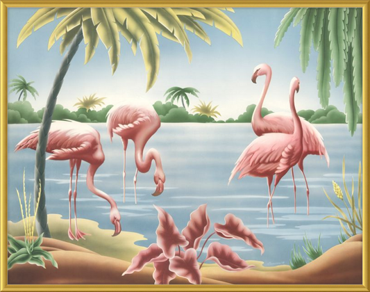 Custom Framed Turner Flamingo | Premium Giclee Print | Vintage Bird Lithograph