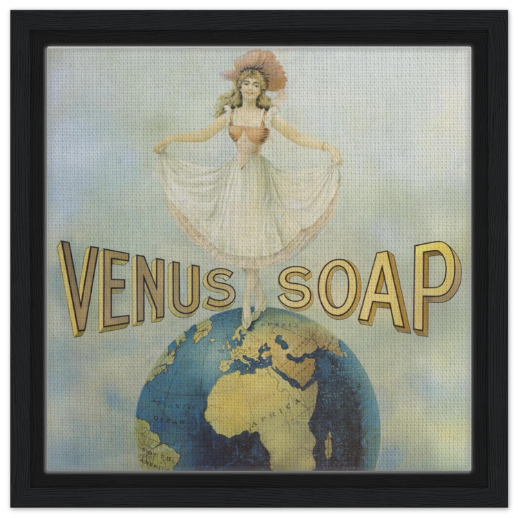 Venus Soap | Framed Canvas Print | Vintage Advertising Art