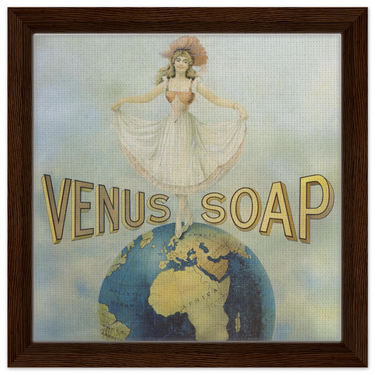 Venus Soap | Framed Canvas Print | Vintage Advertising Art