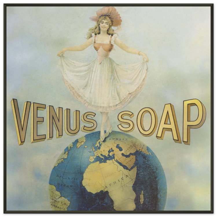 Venus Soap | Metal Framed Poster | Vintage Advertising Art