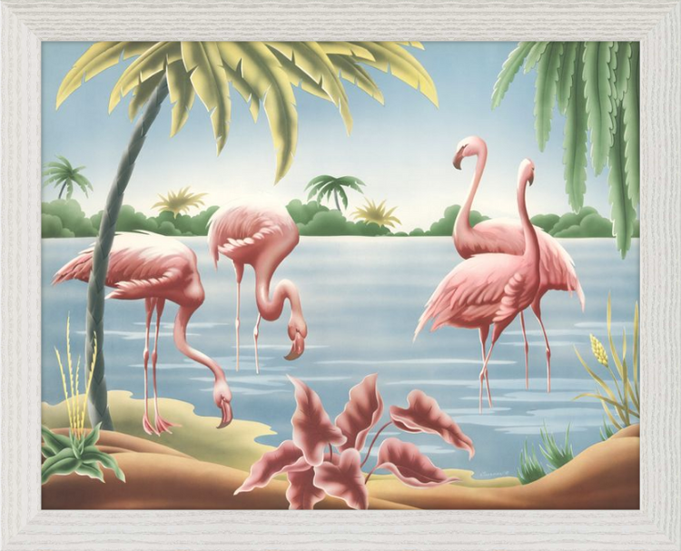 Custom Framed Turner Flamingo | Premium Giclee Print | Vintage Bird Lithograph
