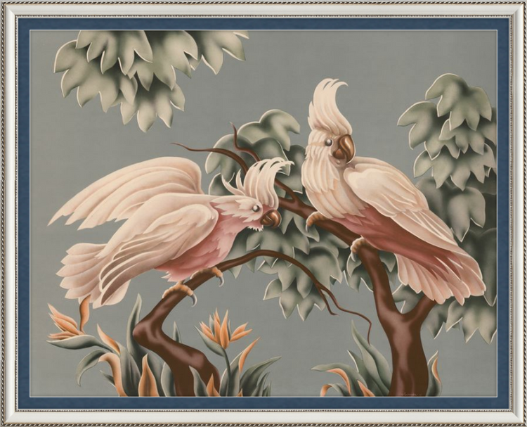 Custom Framed Turner White Cockatoos | Premium Giclee Print | Vintage Bird Lithograph