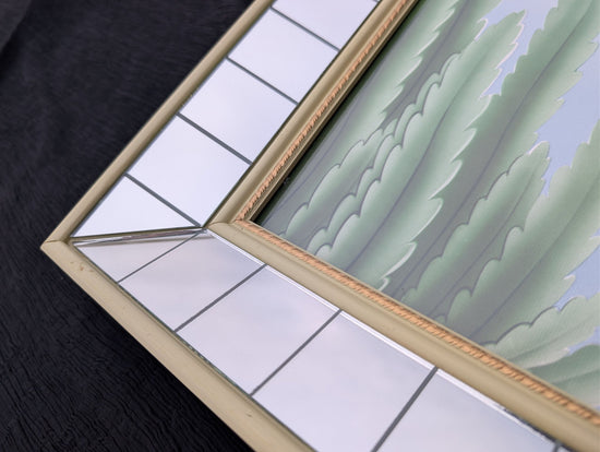 Framed Turner Flamingo Mirror Art | 1950s Mint Print | Acrylic Glazing | Frame with Minimal Wear - Framed Prints - Pink Flamingos