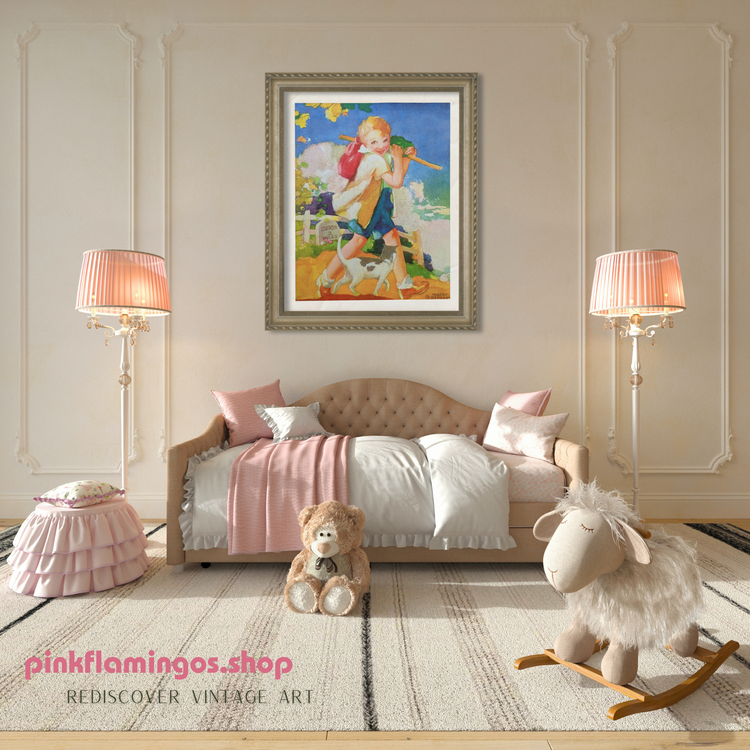 Dick Whittington by Albert Hencke | 1930s Vintage Lithograph | Classic Nursery Print