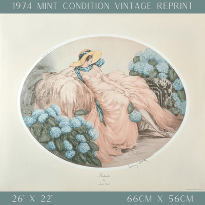 Hortense by Louis Icart, mint condition vintage French Art Deco lithograph printed in the 1970s