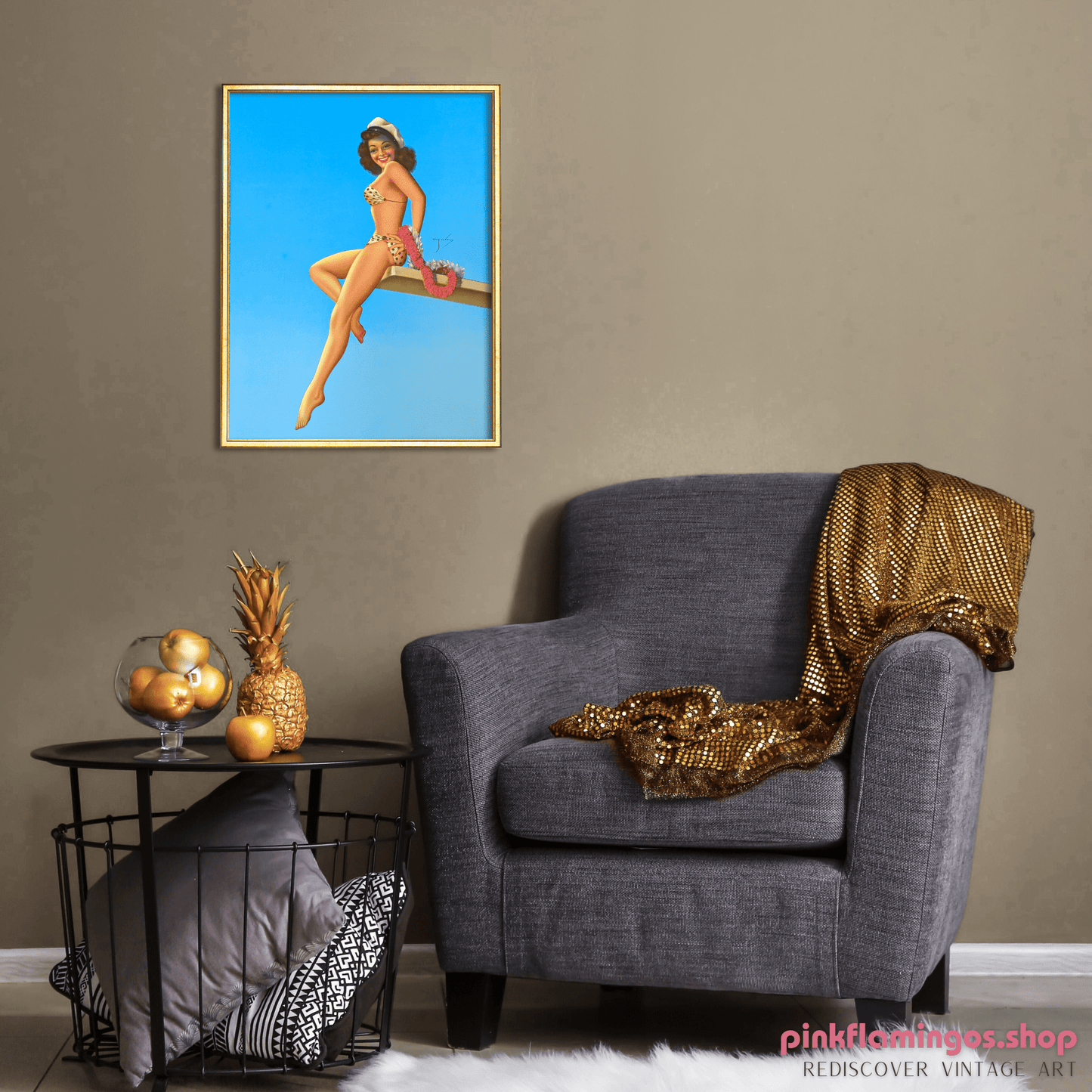 Sailors Ahoy by Billy DeVorss | 1940s - 50s Style Pinup | 1980s Glossy Lithograph - Lithograph - Pink Flamingos
