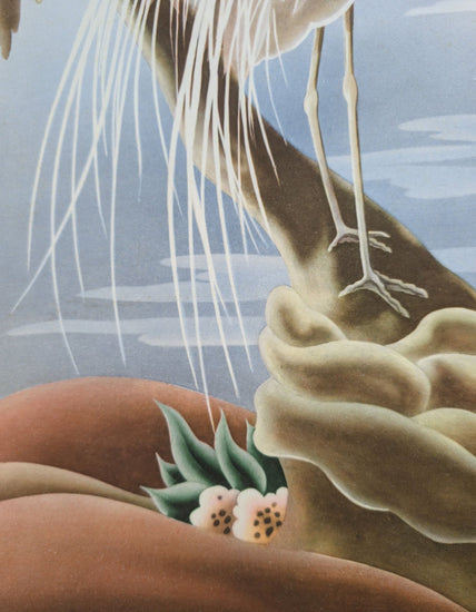 Turner Egrets giclee print texture detail - 100% cotton archival paper