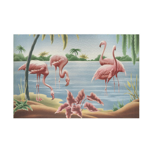 Turner Flamingo Jigsaw Puzzle | Vintage Tropical Bird Puzzle (110/252/520/1014 pcs) - Puzzle - Pink Flamingos