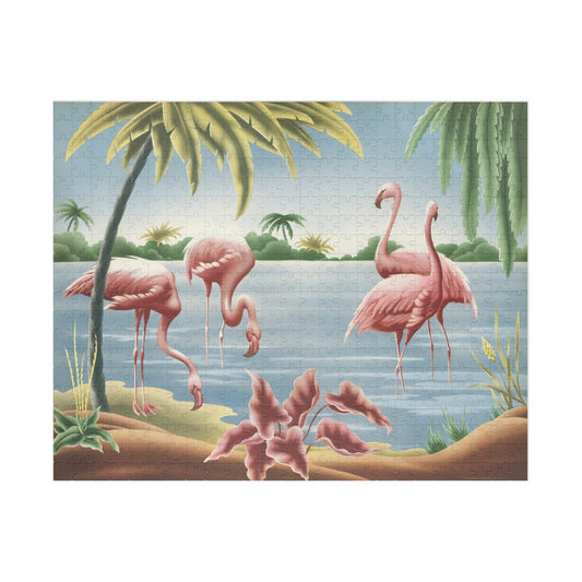 Turner Flamingo Jigsaw Puzzle | Vintage Tropical Bird Puzzle (110/252/520/1014 pcs) - Puzzle - Pink Flamingos