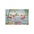 Turner Flamingo Outdoor Rug — Vintage Bird Lithograph Patio Mat - Home Decor - Pink Flamingos