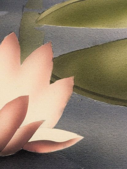 Turner Swans lithograph detail - water lillies