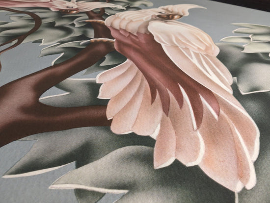 Turner Cockatoos print paper texture close-up