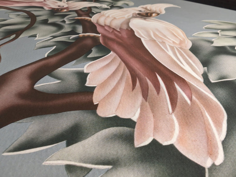 Turner Cockatoos print paper texture close-up