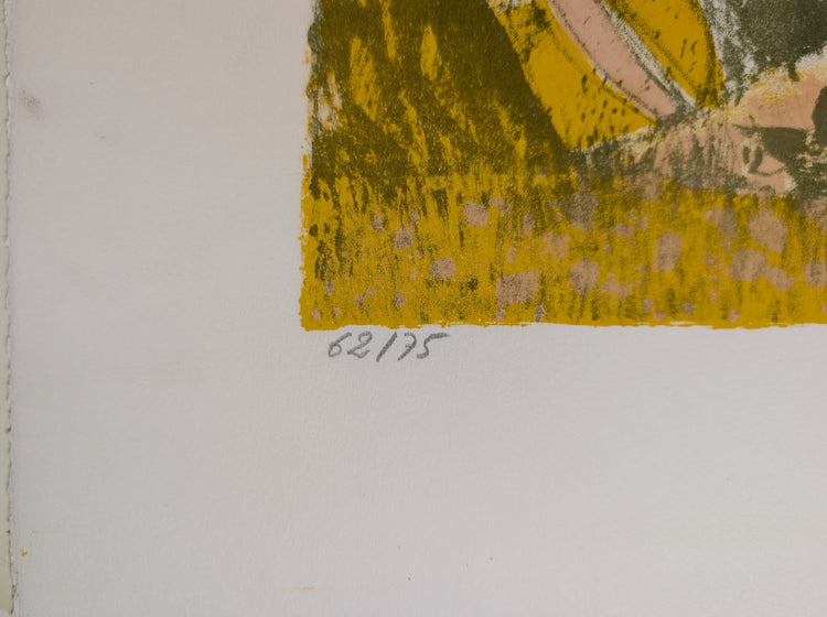 Untitled Landscape by Henri Van Moe | 1960s Signed Limited Edition | Sunset Mountain Scene